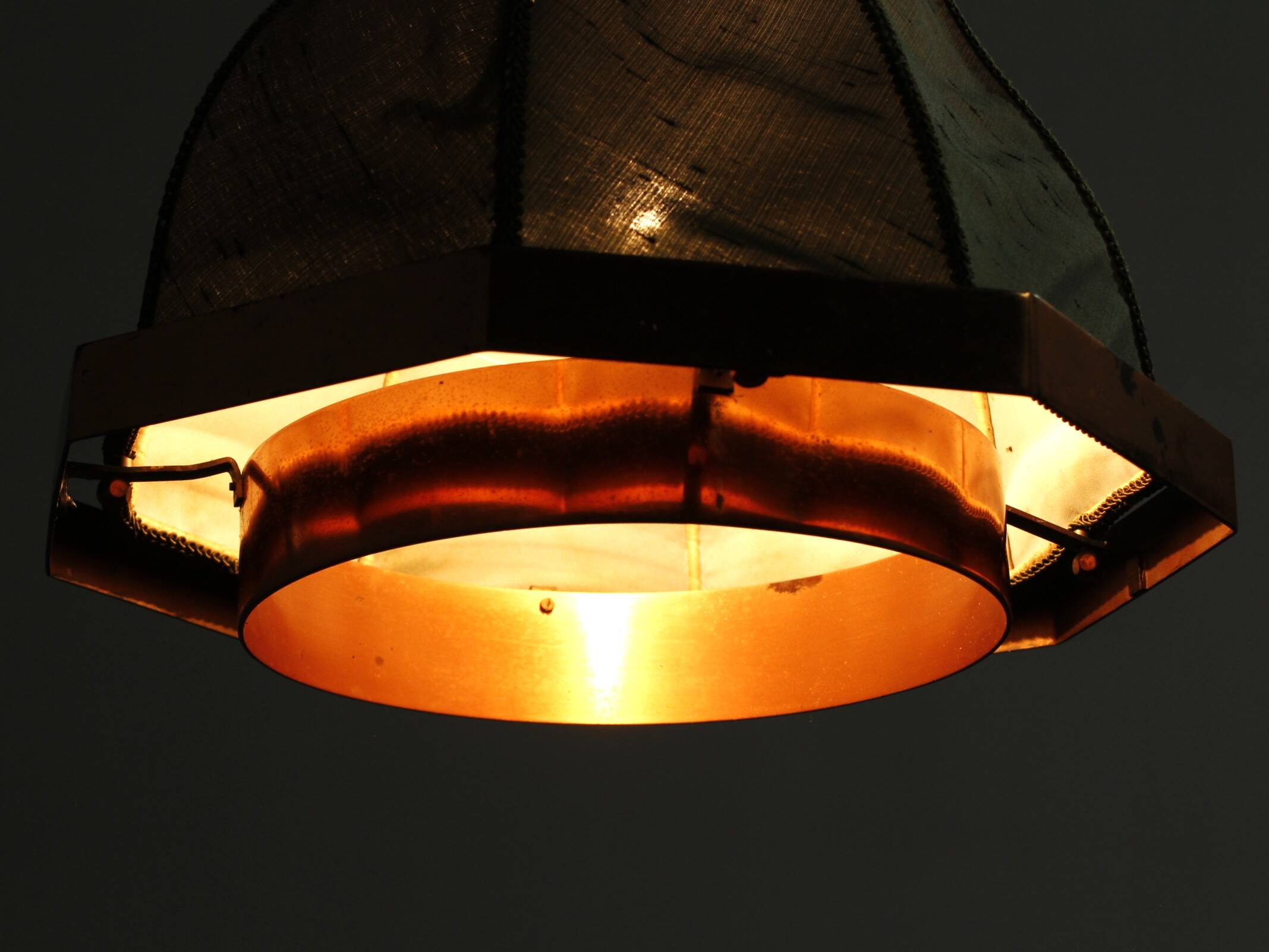 Copper Pendant Lamp, Sweden, 1950s