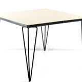 Sixties Vintage Metal & Wood Side Table – Minimalist Design