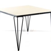 Sixties Vintage Metal & Wood Side Table – Minimalist Design