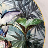 Hand-painted earthenware decorative dish Creil & Montereau, Lebeuf Milliet 1st part 19th century