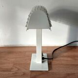 Desk lamp in white lacquered aluminum 1980 Aluminor.