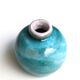 Blue ceramic vase by Jean and Robert Cloutier, 70s