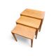 Ensemble de 3 tables gigognes en chêne massif / Henry Walter Klein pour Bramin / 1970