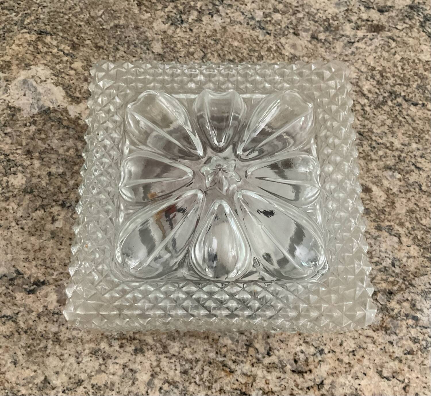 Vintage 70s molded glass wall lamp