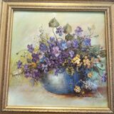 Tableau bouquet de fleurs CADIOU