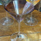 Cocktail glasses in glass