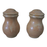 Stoneware salt and pepper shakers