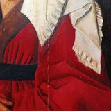 oil on wood, portrait of Marguerite VAN EYCK, copy by Henri BOURINET 1982