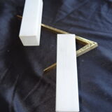 Pair of home wall light Arlus Bronze and opaline
