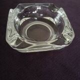 Square solid glass ashtray