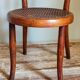 Children's chair in curved round wood old year