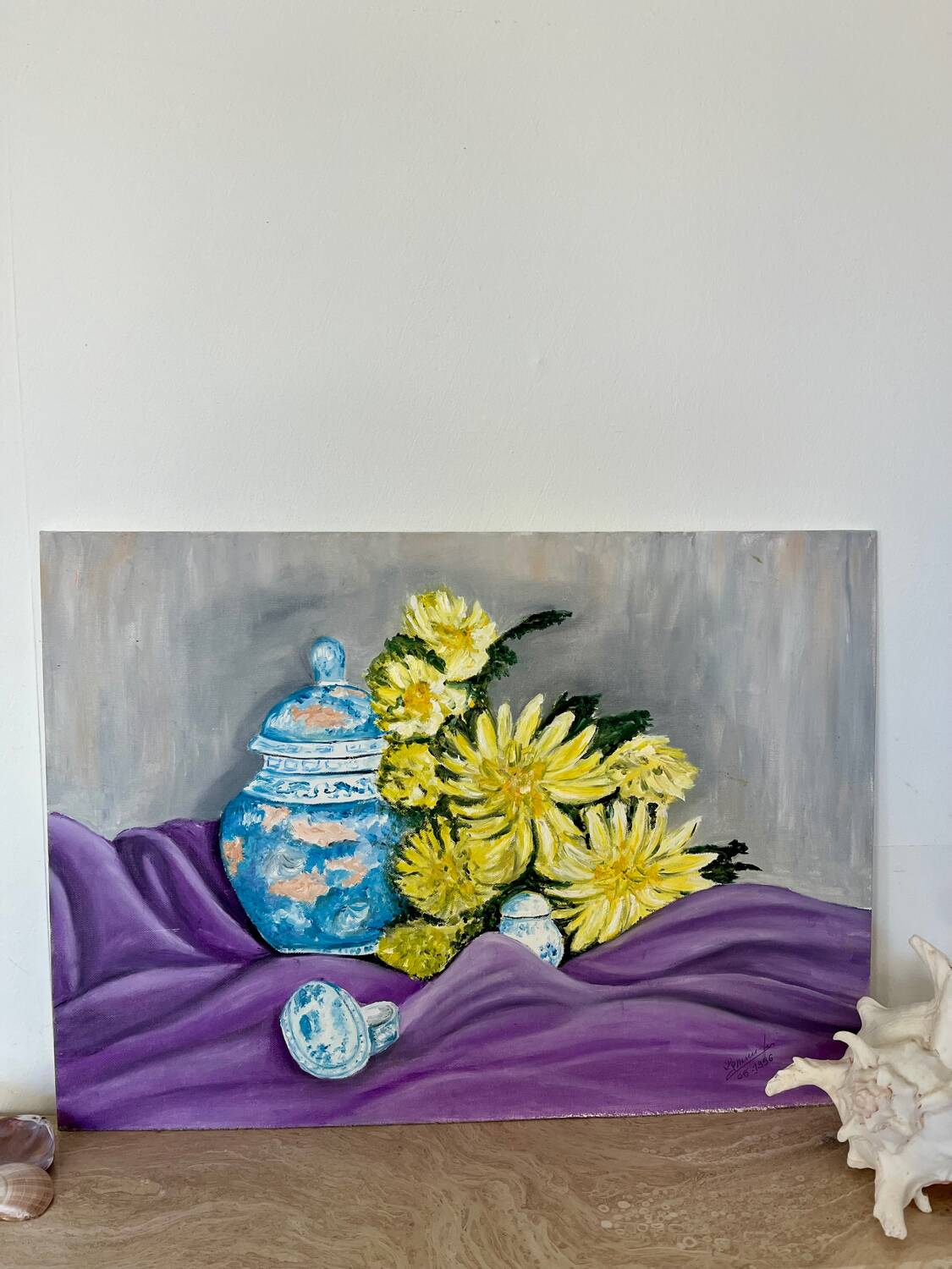 Oil on cardboard, signed, 33cm x 46cm