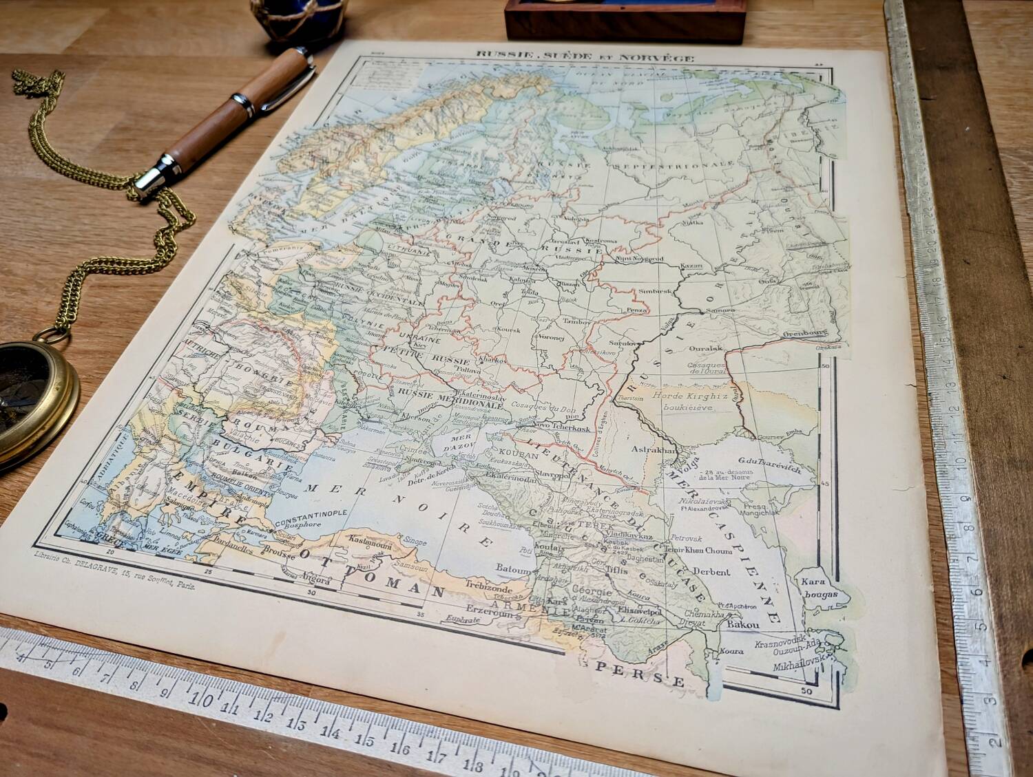 Printed in 1900, map of Russia, Sweden and Norway.