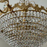 Waterfall chandelier with crystal tassels