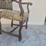 Louis XIII style armchair in walnut