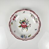 Set de 2 plats en céramique peint à la main motif fleurs