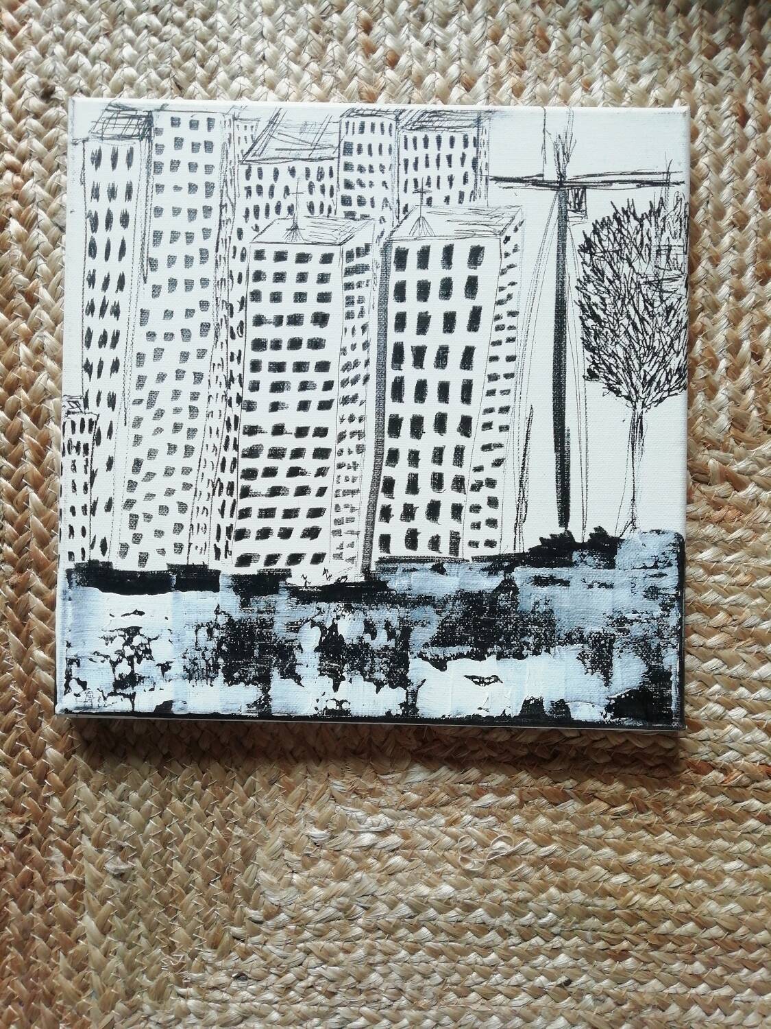 Acrylic painting on frame