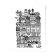 Saint-Petersbourg black-white screenprinting