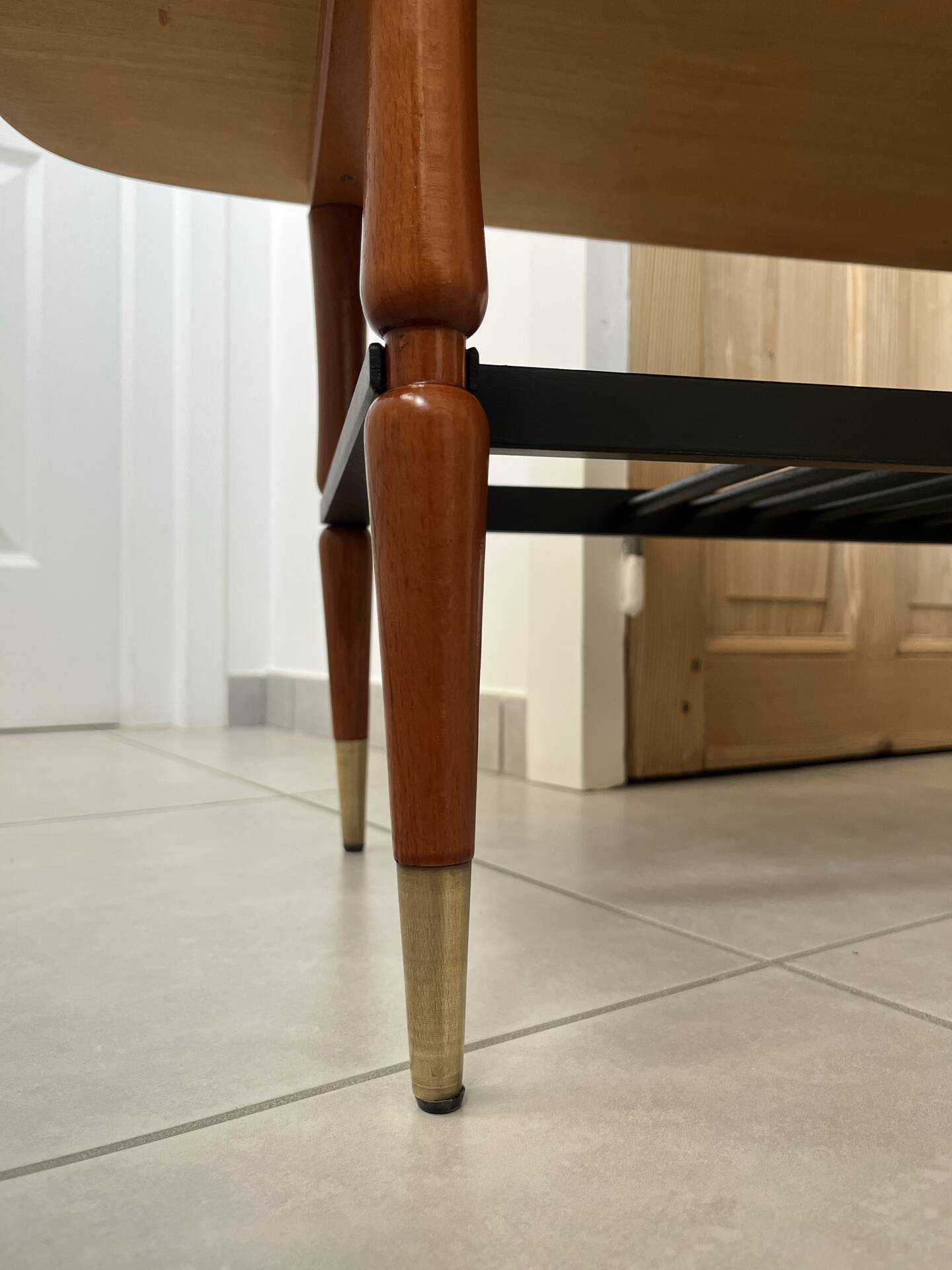 Scandinavian style coffee table with 2 levels from the 1960s.
