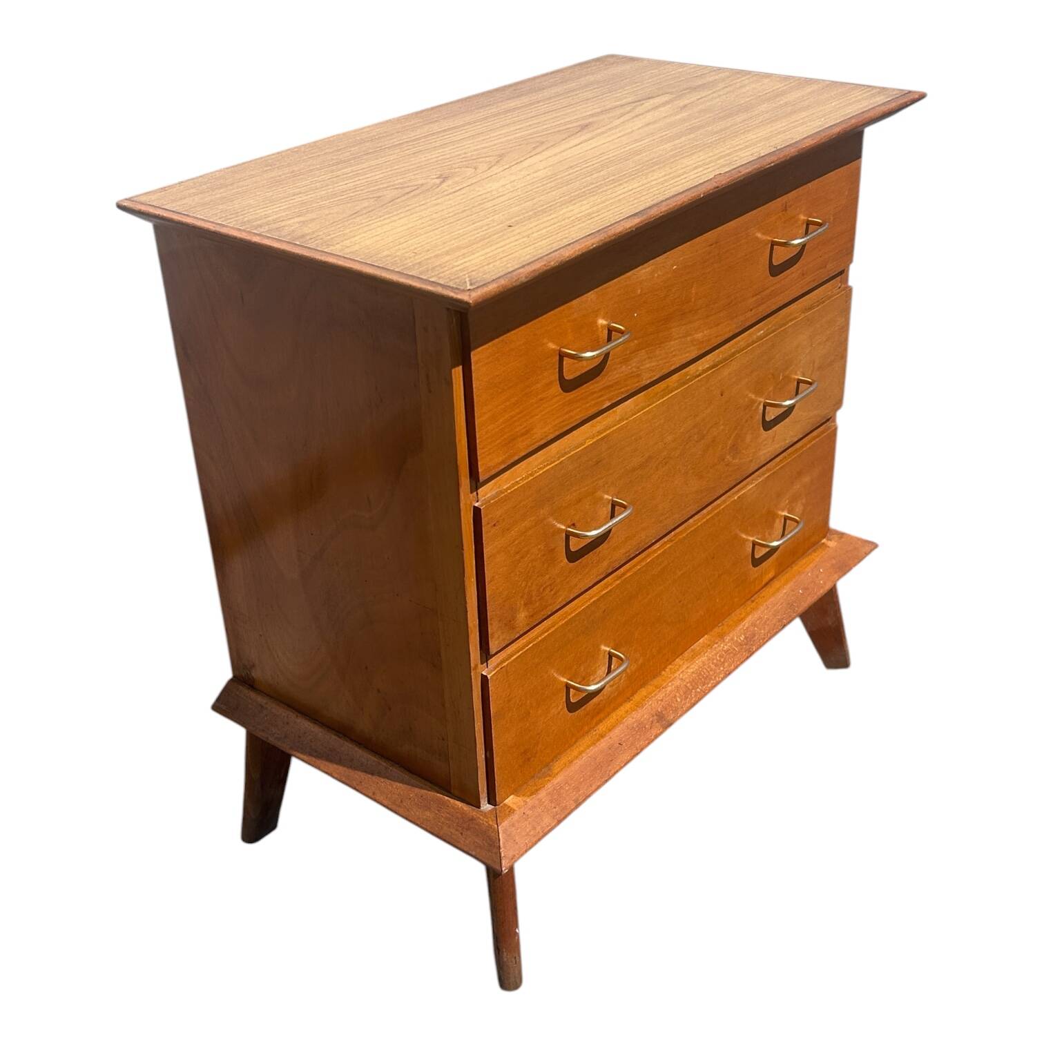 oak commode with tapered legs 1950