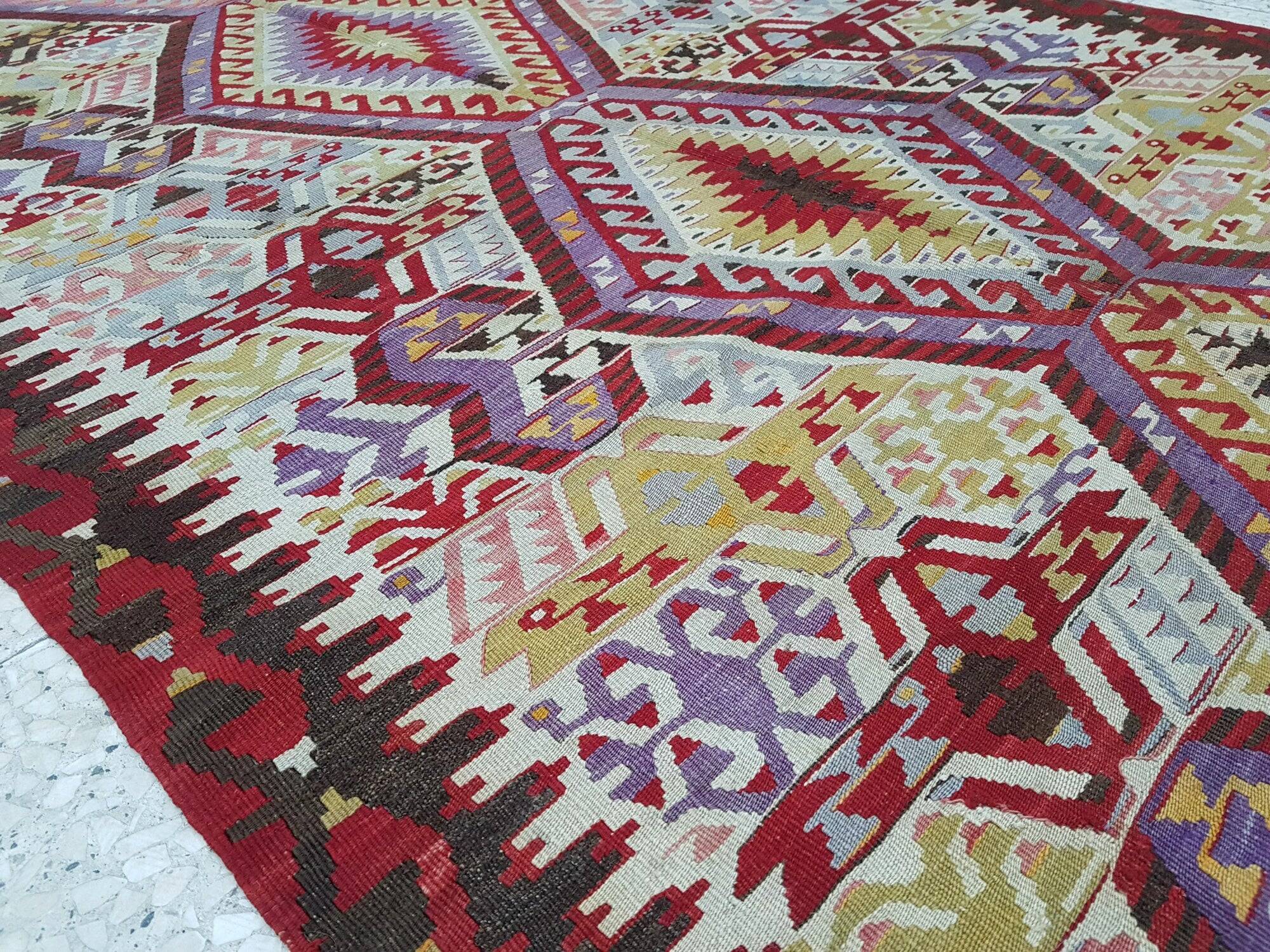 Vintage Turkish kilim, handwoven, 150x292 cm.