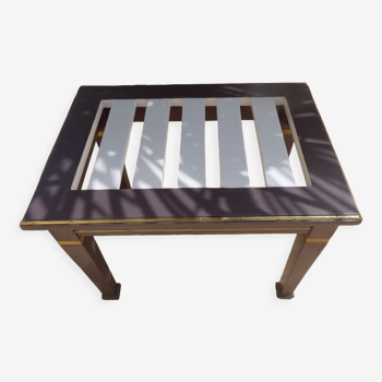 Coffee table or end of sofa style with brass chopsticks TOTALLY