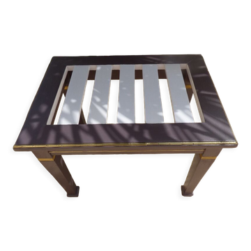 Coffee table or end of sofa style with brass chopsticks TOTALLY