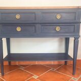 Console Louis XVI Oxford Navy – Meuble peint à la main vintage