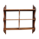 Wall shelf in vintage wood braces 3 shelves