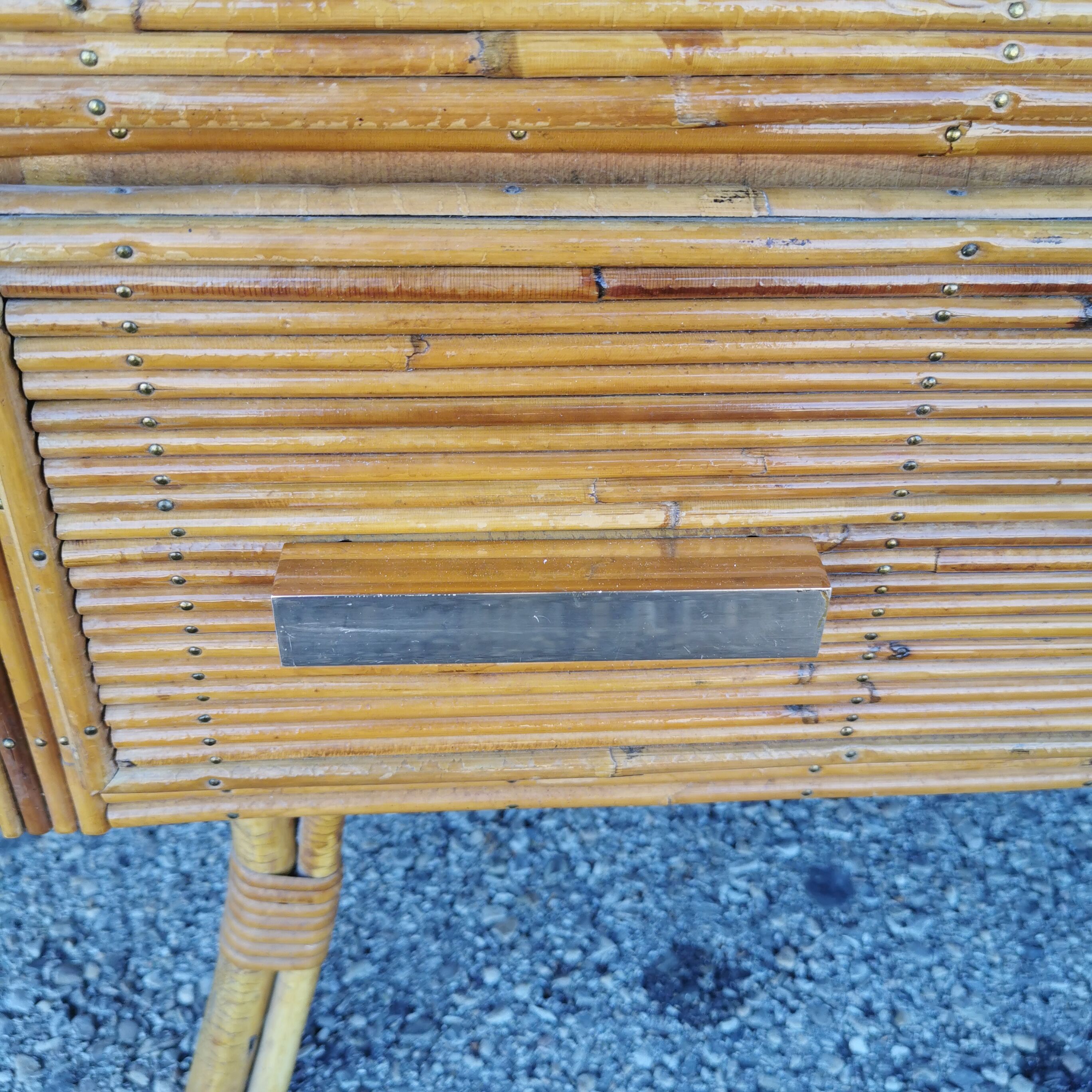 Rattan chest of drawers from the 50s