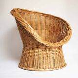 Fauteuil corbeille enfant rotin