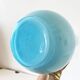 Large Italian vase in turquoise opaline from the 1960s.