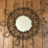 Vintage rattan mirror