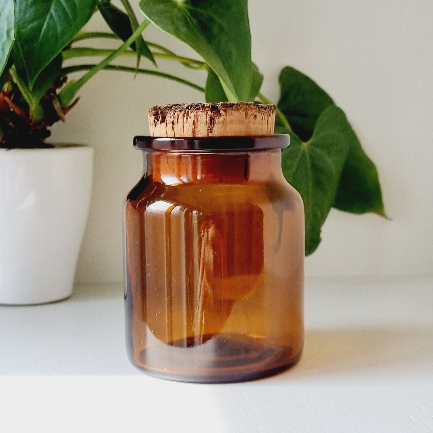 Pot verre marron et liège