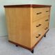 Chest of drawers in blond wood 3 drawers 60s