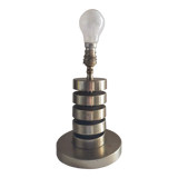 Vintage metal chrome spiral lamp foot