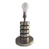 Pied de lampe spirale vintage métal chrome