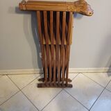 Florentine Savonarola chair, entirely hand-carved in walnut