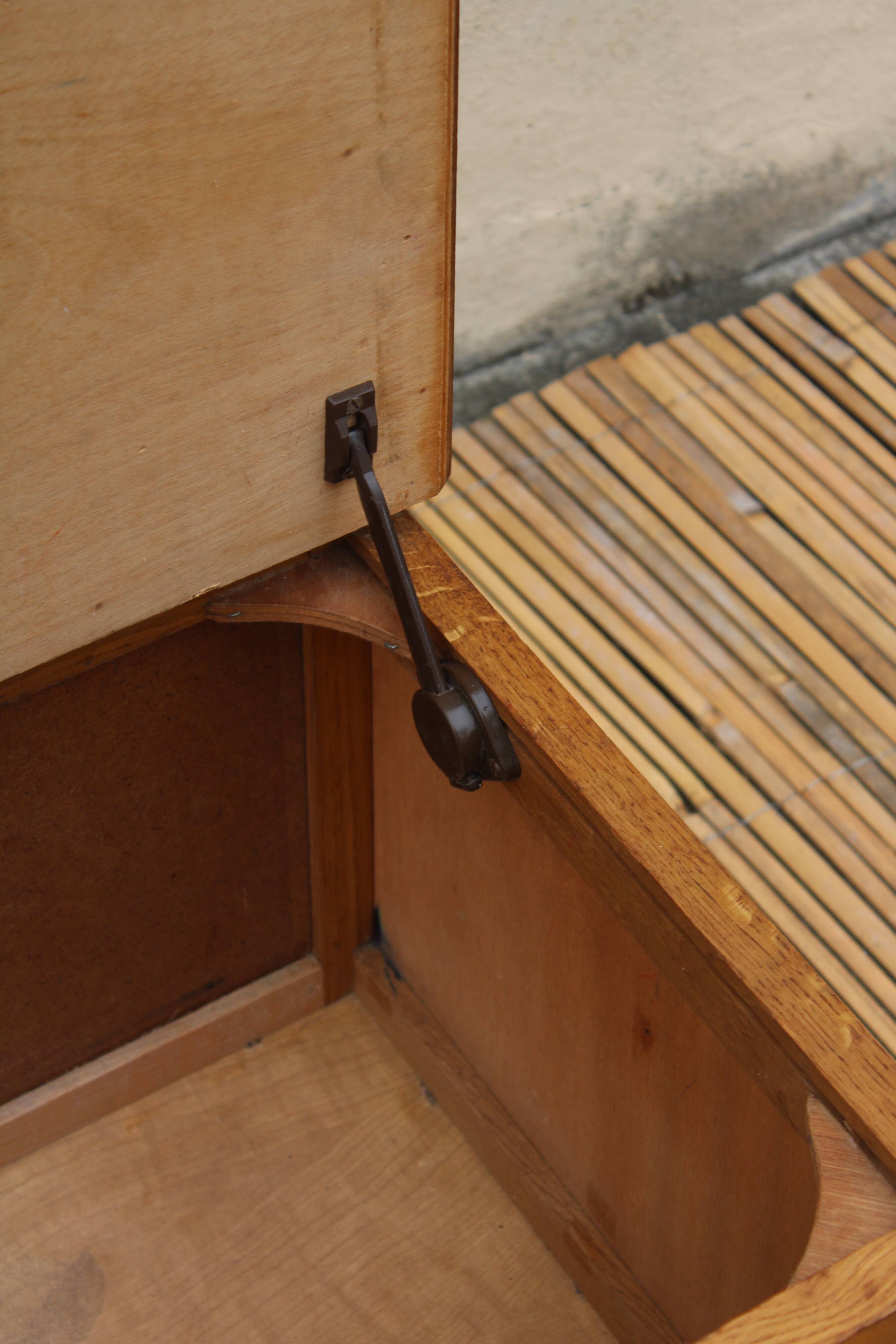 Wooden chest and rattan