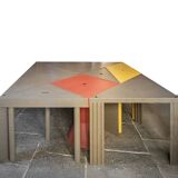 Tavoli Tangram di Massimo Morozzi per Cassina, anno 1988, set di 7
