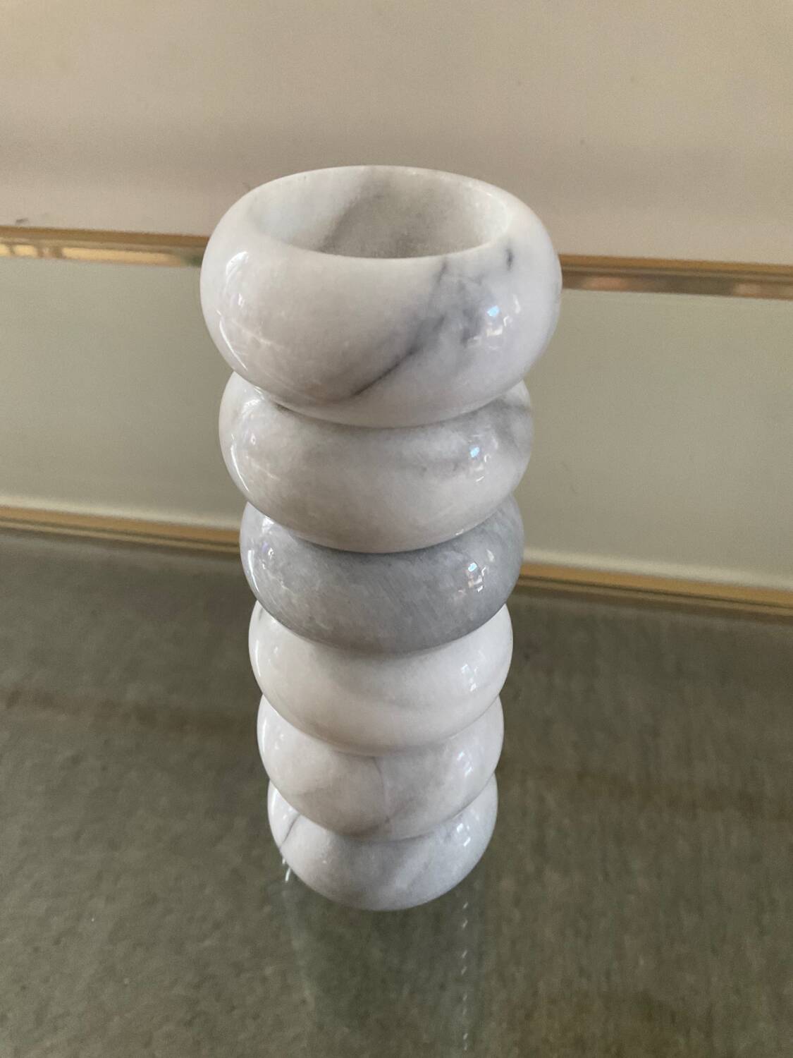 Series 6 vintage marble candle holders