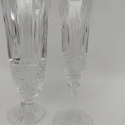 3 crystal champagne flutes from Saint Louis, Tommy model. 205 cm.