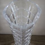 Vintage cut glass pedestal vase