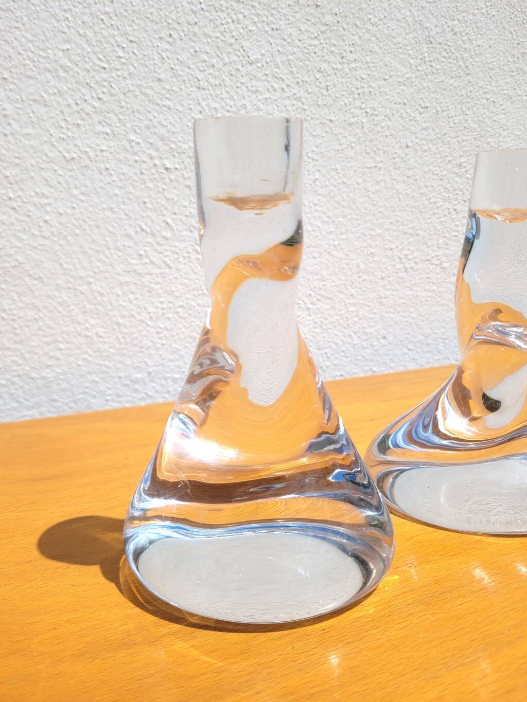 Pair of Sèvres crystal candlesticks