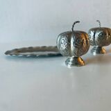 Silver salt and pepper shaker duo