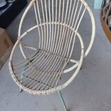 Vintage wicker armchair 1950/70