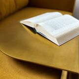 Table d'appoint en laiton brossé Veliento en forme de C