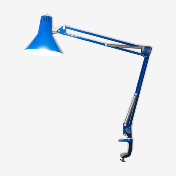 Lampe d'architecte Twist T1 bleu, Italie 1960