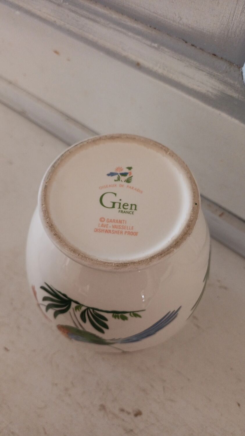 Vase Birds of Paradise Gien France