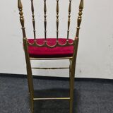 Chaise Chiavari en laiton vintage